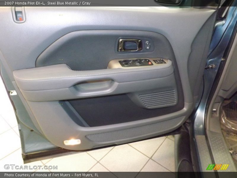 Steel Blue Metallic / Gray 2007 Honda Pilot EX-L