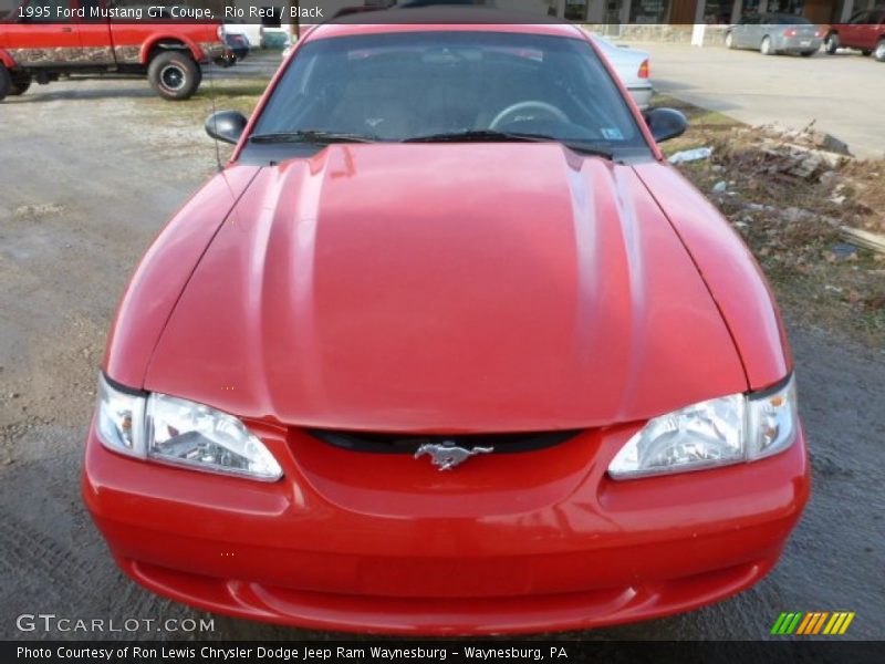 Rio Red / Black 1995 Ford Mustang GT Coupe