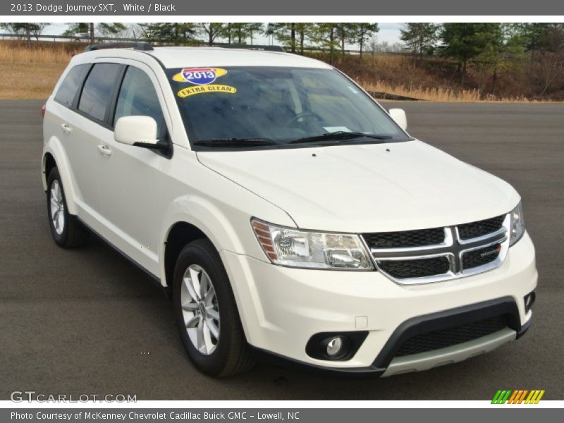 White / Black 2013 Dodge Journey SXT