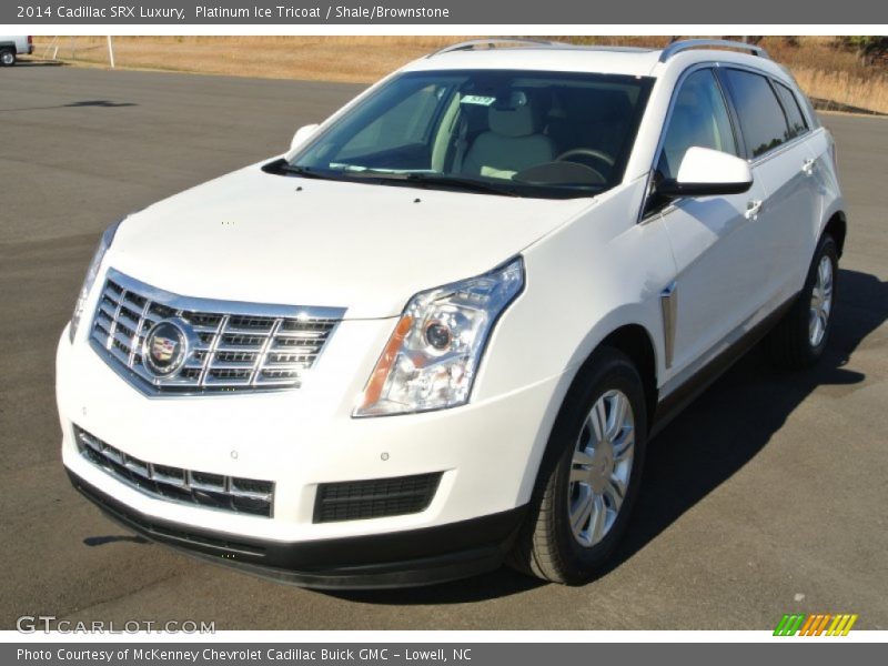 Platinum Ice Tricoat / Shale/Brownstone 2014 Cadillac SRX Luxury