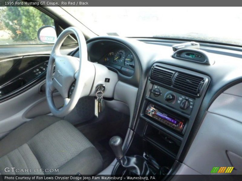 Rio Red / Black 1995 Ford Mustang GT Coupe