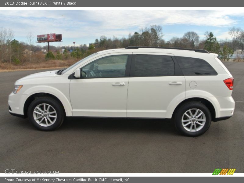 White / Black 2013 Dodge Journey SXT