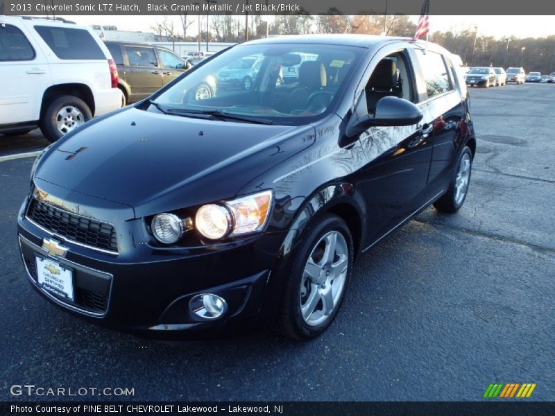 Black Granite Metallic / Jet Black/Brick 2013 Chevrolet Sonic LTZ Hatch