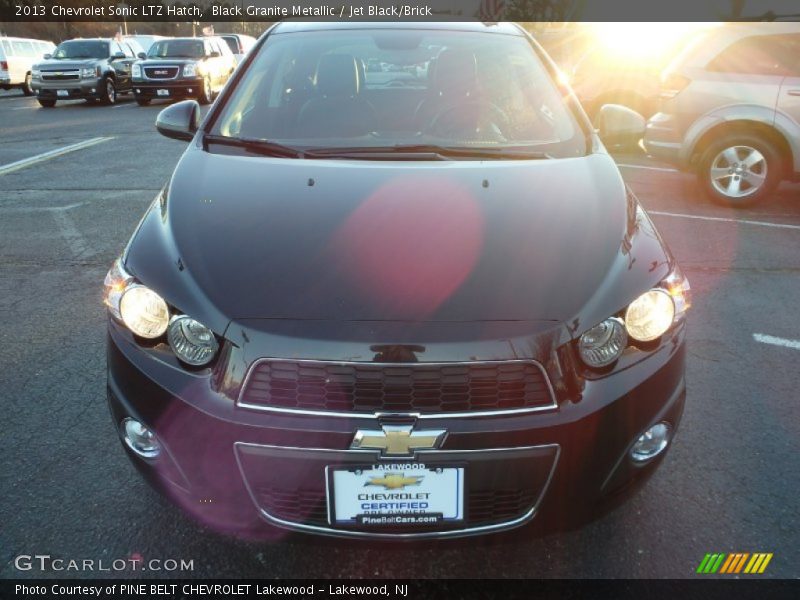 Black Granite Metallic / Jet Black/Brick 2013 Chevrolet Sonic LTZ Hatch