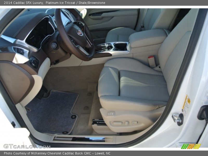 Platinum Ice Tricoat / Shale/Brownstone 2014 Cadillac SRX Luxury