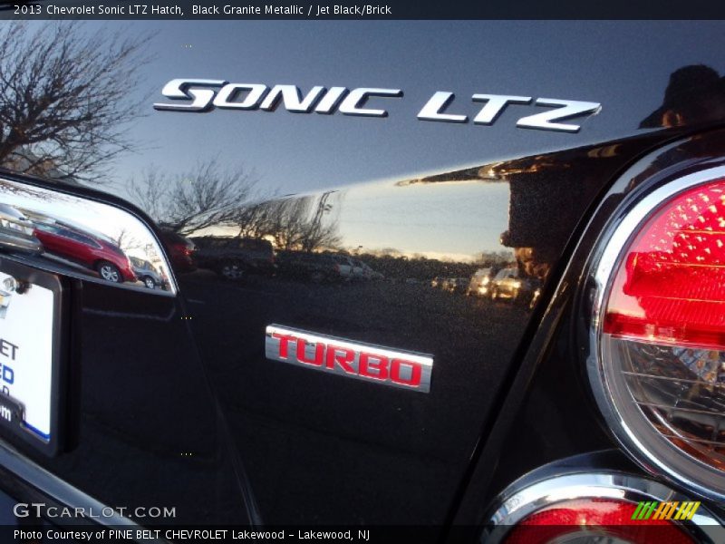 Black Granite Metallic / Jet Black/Brick 2013 Chevrolet Sonic LTZ Hatch