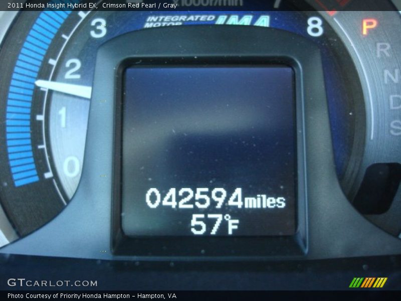 Crimson Red Pearl / Gray 2011 Honda Insight Hybrid EX