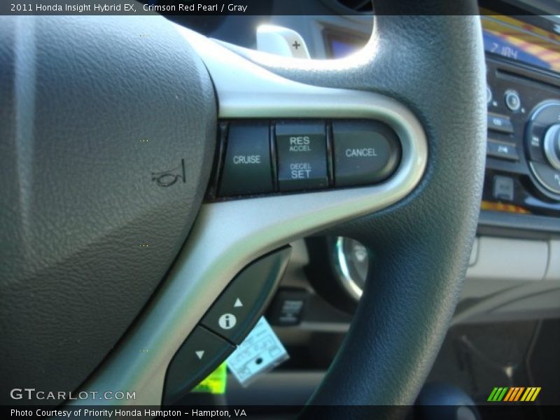 Crimson Red Pearl / Gray 2011 Honda Insight Hybrid EX