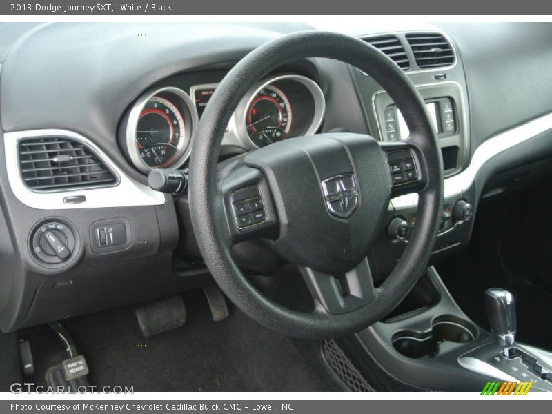 White / Black 2013 Dodge Journey SXT