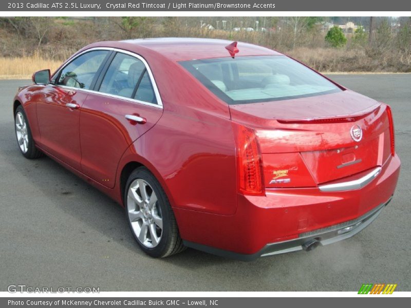 Crystal Red Tintcoat / Light Platinum/Brownstone Accents 2013 Cadillac ATS 2.5L Luxury