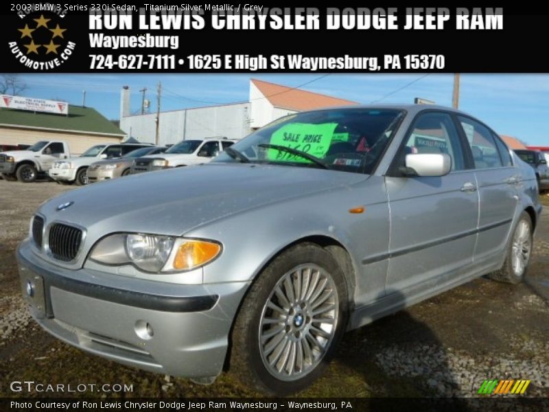 Titanium Silver Metallic / Grey 2003 BMW 3 Series 330i Sedan
