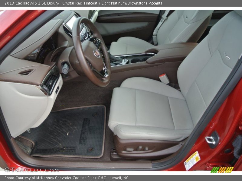  2013 ATS 2.5L Luxury Light Platinum/Brownstone Accents Interior