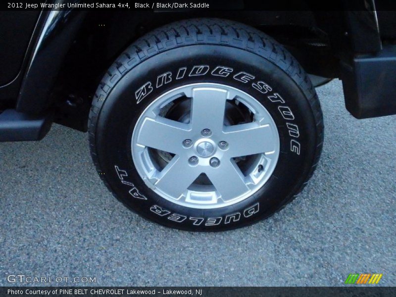 Black / Black/Dark Saddle 2012 Jeep Wrangler Unlimited Sahara 4x4