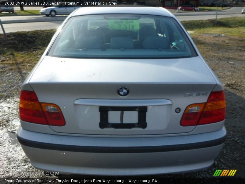 Titanium Silver Metallic / Grey 2003 BMW 3 Series 330i Sedan