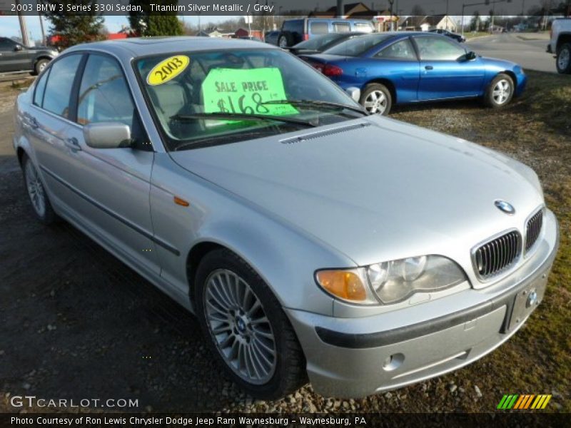 Titanium Silver Metallic / Grey 2003 BMW 3 Series 330i Sedan