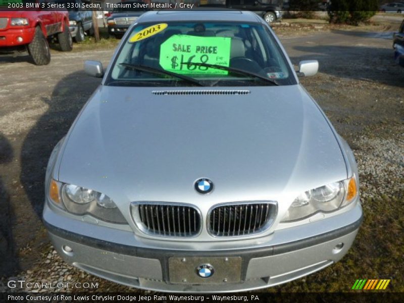 Titanium Silver Metallic / Grey 2003 BMW 3 Series 330i Sedan