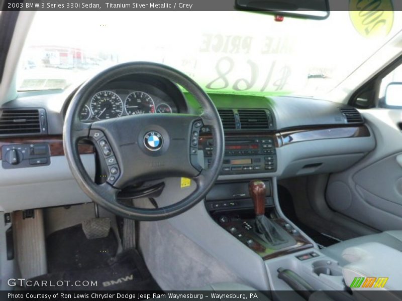 Titanium Silver Metallic / Grey 2003 BMW 3 Series 330i Sedan