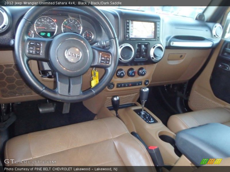Black / Black/Dark Saddle 2012 Jeep Wrangler Unlimited Sahara 4x4