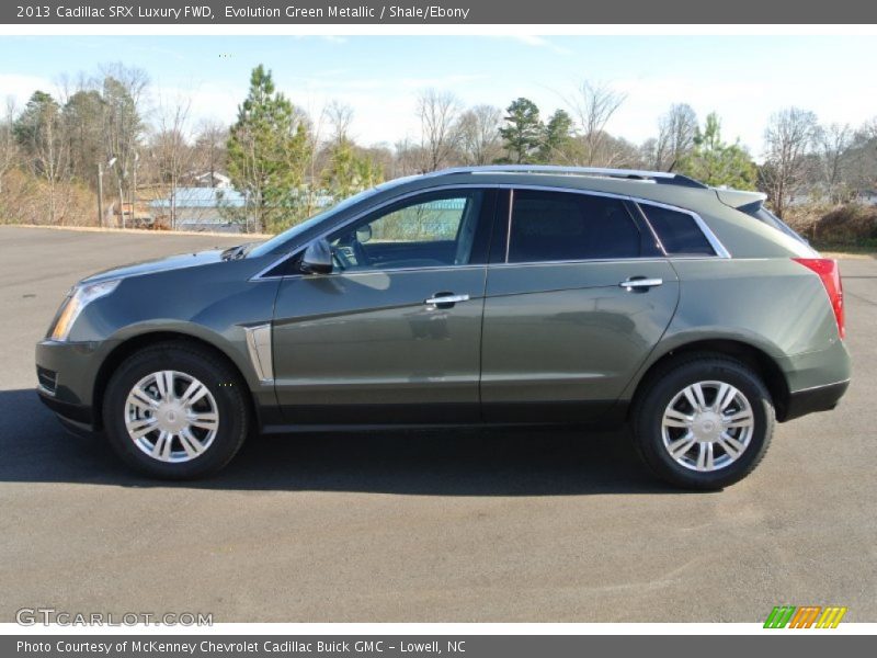 Evolution Green Metallic / Shale/Ebony 2013 Cadillac SRX Luxury FWD