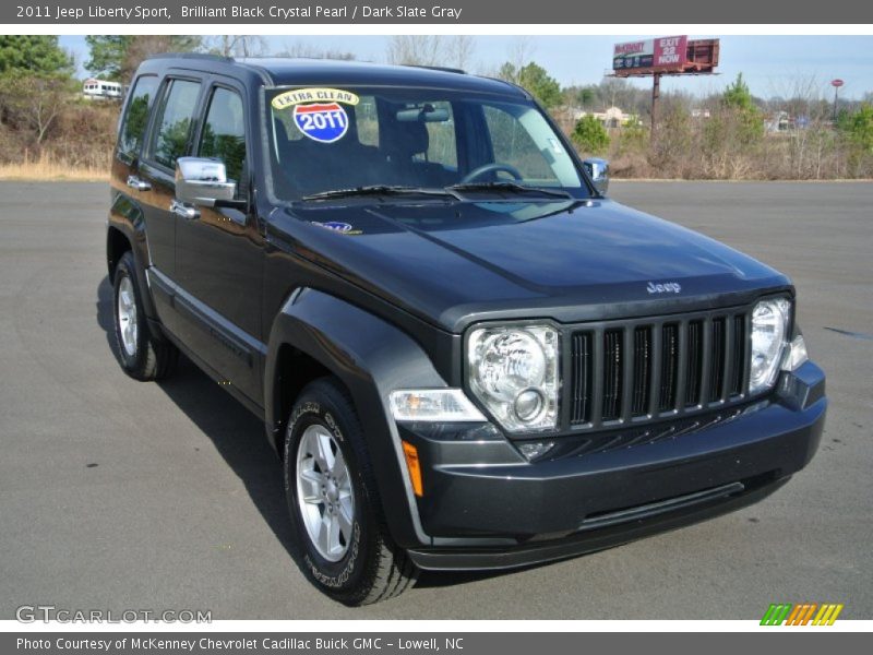Brilliant Black Crystal Pearl / Dark Slate Gray 2011 Jeep Liberty Sport