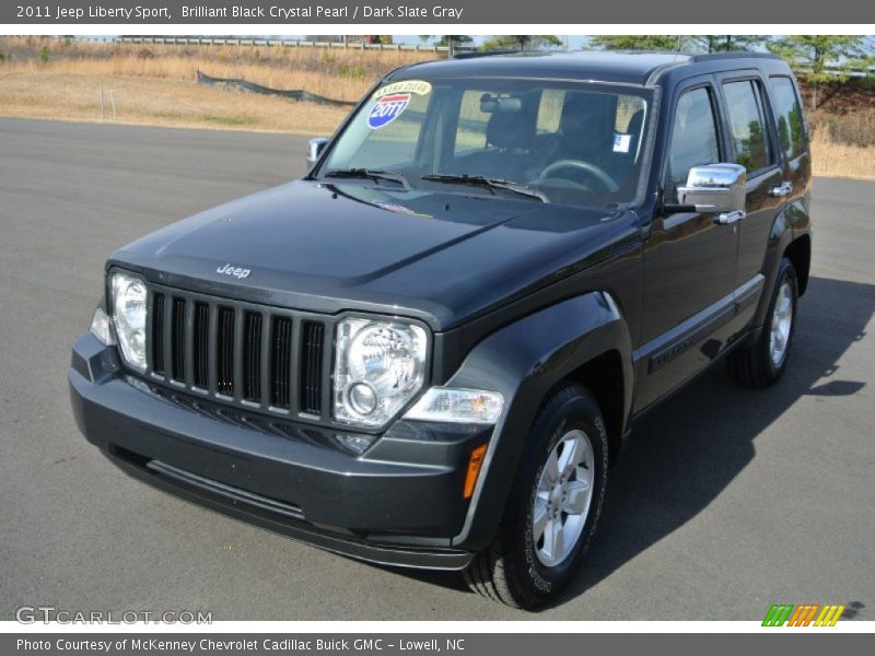 Brilliant Black Crystal Pearl / Dark Slate Gray 2011 Jeep Liberty Sport