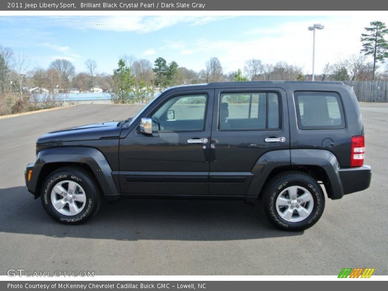 Brilliant Black Crystal Pearl / Dark Slate Gray 2011 Jeep Liberty Sport