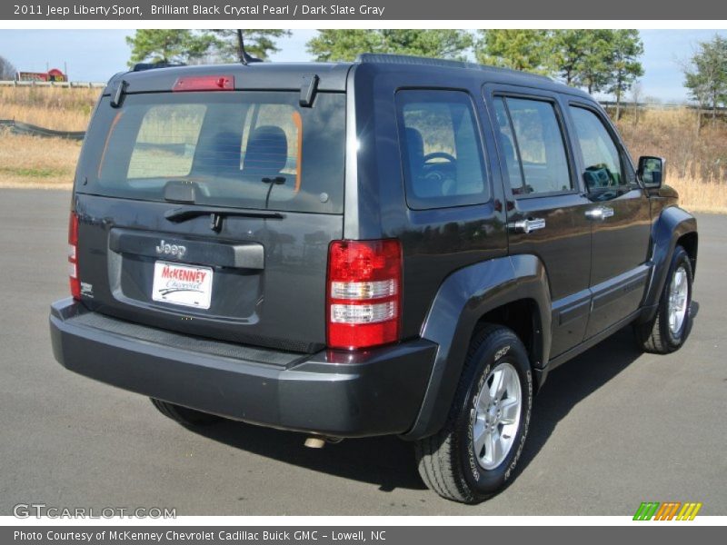 Brilliant Black Crystal Pearl / Dark Slate Gray 2011 Jeep Liberty Sport