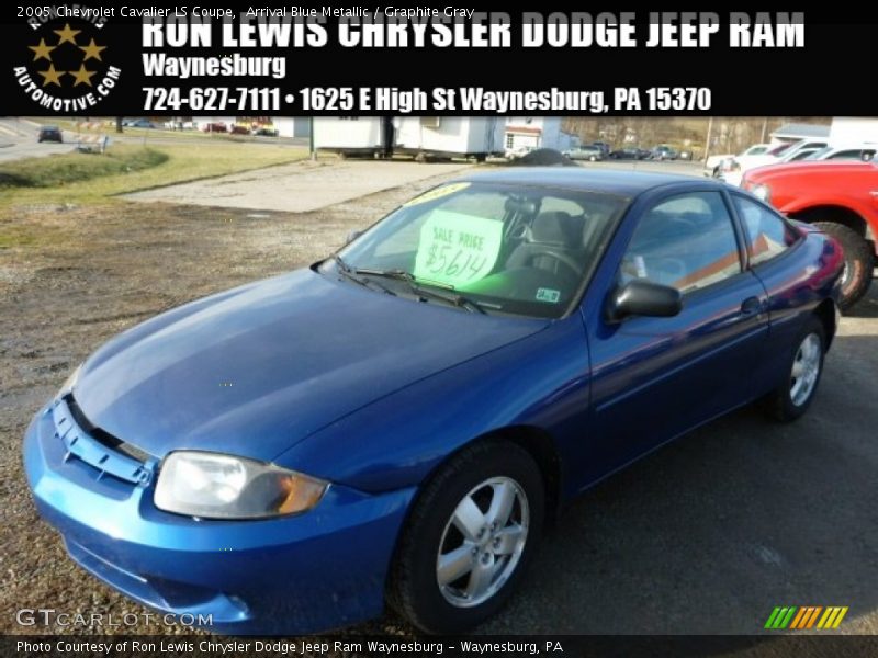 Arrival Blue Metallic / Graphite Gray 2005 Chevrolet Cavalier LS Coupe