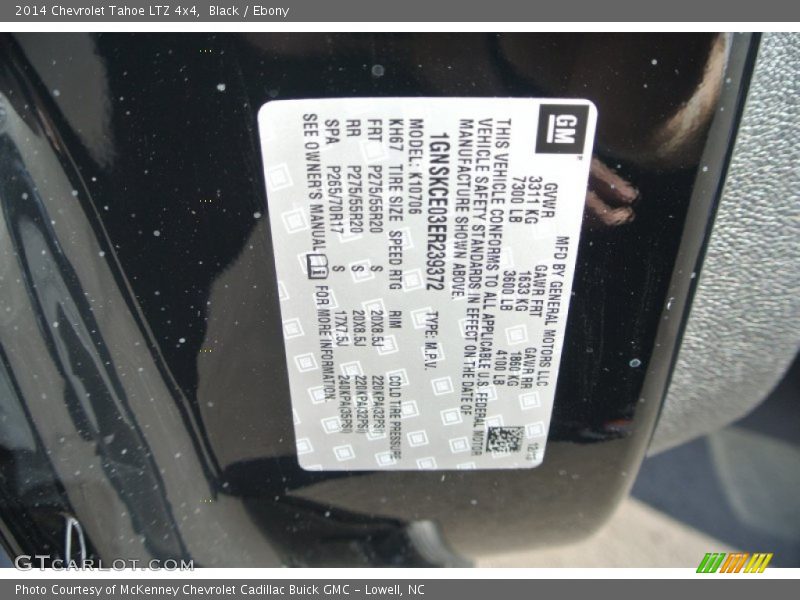 Black / Ebony 2014 Chevrolet Tahoe LTZ 4x4