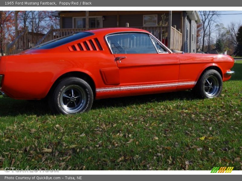 Poppy Red / Black 1965 Ford Mustang Fastback