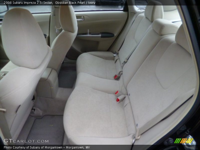 Rear Seat of 2008 Impreza 2.5i Sedan