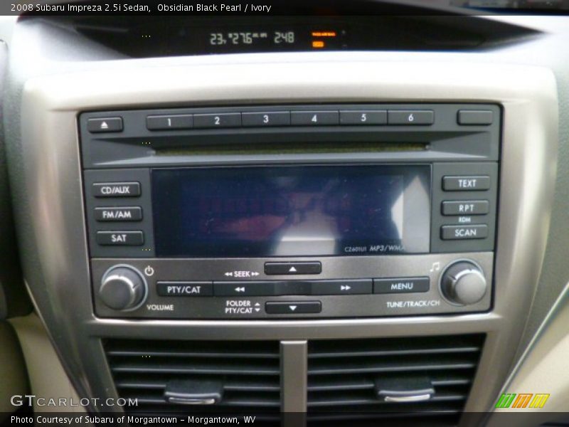 Controls of 2008 Impreza 2.5i Sedan