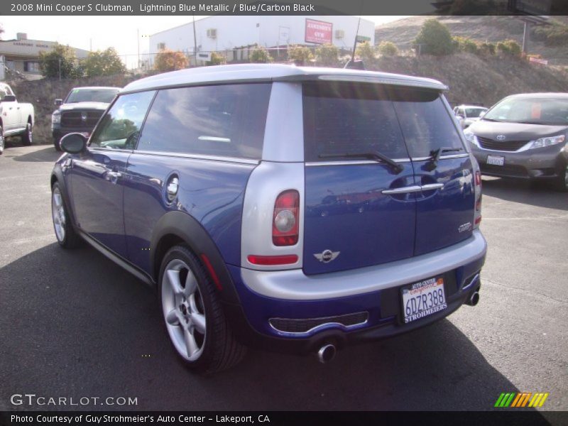 Lightning Blue Metallic / Blue/Carbon Black 2008 Mini Cooper S Clubman