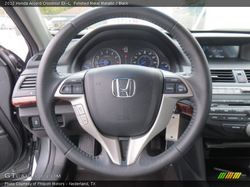 Polished Metal Metallic / Black 2012 Honda Accord Crosstour EX-L