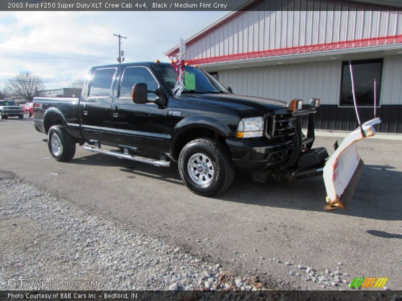 Black / Medium Flint Grey 2003 Ford F250 Super Duty XLT Crew Cab 4x4