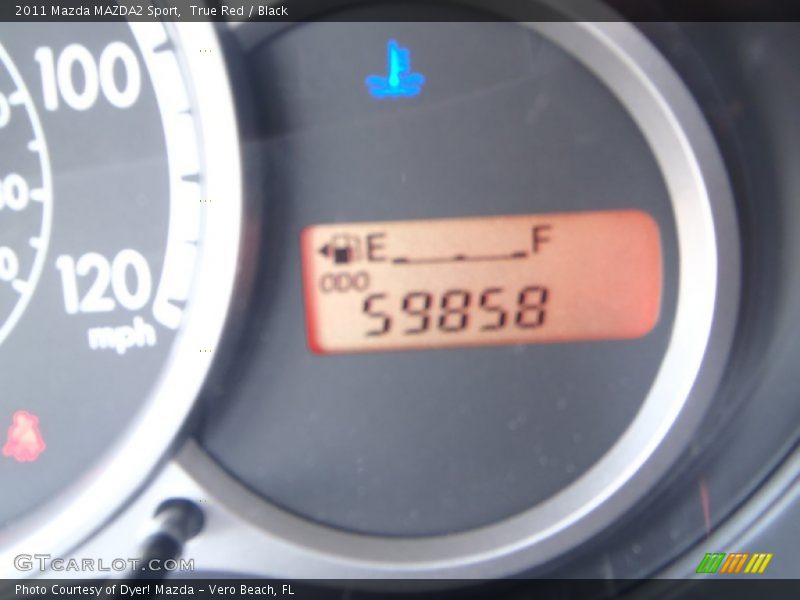 True Red / Black 2011 Mazda MAZDA2 Sport