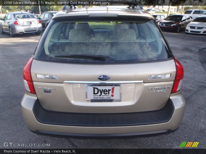 Harvest Gold Metallic / Warm Ivory 2008 Subaru Outback 2.5i Wagon