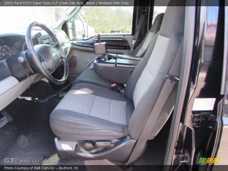 Black / Medium Flint Grey 2003 Ford F250 Super Duty XLT Crew Cab 4x4