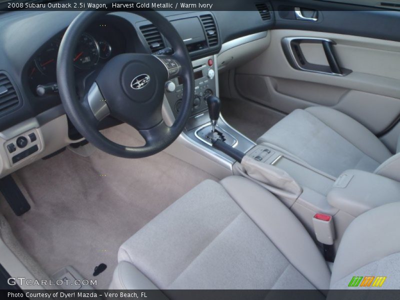  2008 Outback 2.5i Wagon Warm Ivory Interior