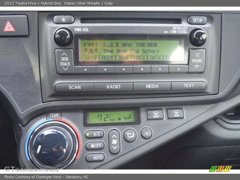 Classic Silver Metallic / Gray 2013 Toyota Prius c Hybrid One