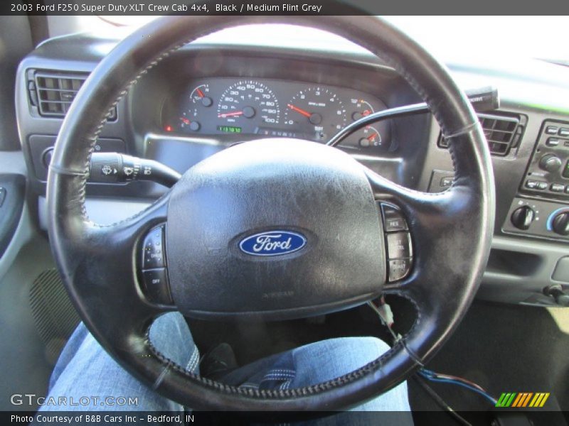 Black / Medium Flint Grey 2003 Ford F250 Super Duty XLT Crew Cab 4x4