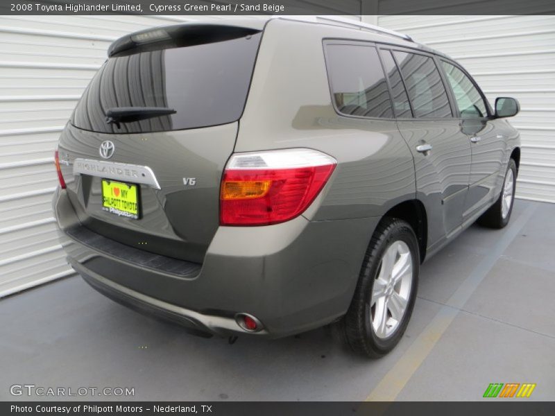 Cypress Green Pearl / Sand Beige 2008 Toyota Highlander Limited