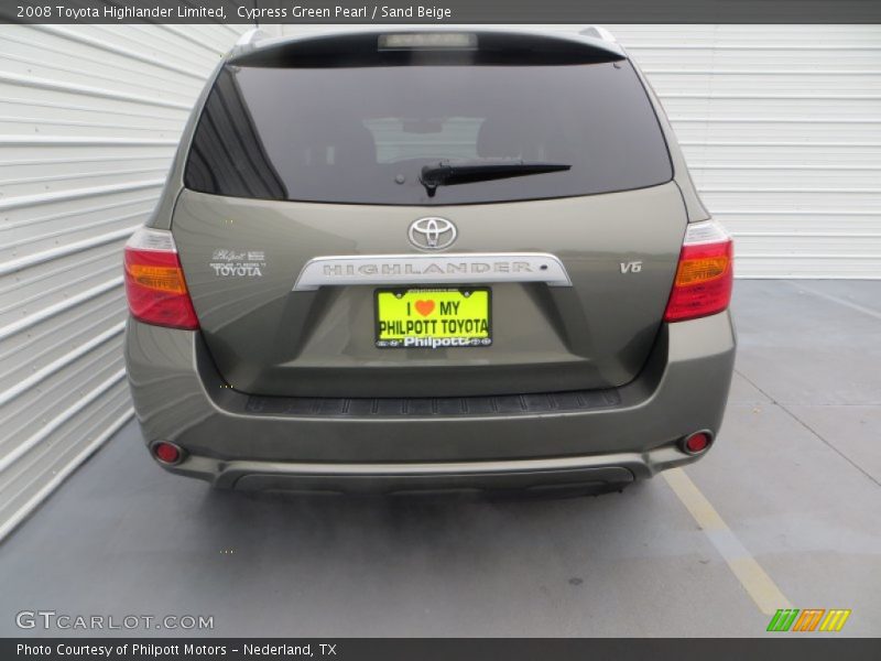 Cypress Green Pearl / Sand Beige 2008 Toyota Highlander Limited