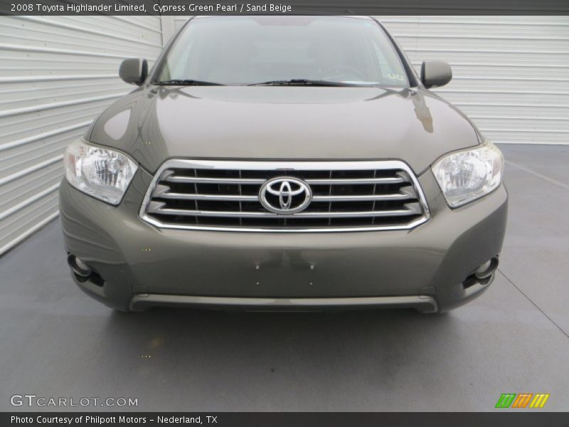 Cypress Green Pearl / Sand Beige 2008 Toyota Highlander Limited