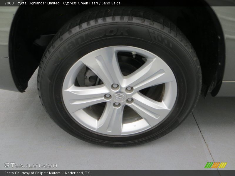 Cypress Green Pearl / Sand Beige 2008 Toyota Highlander Limited
