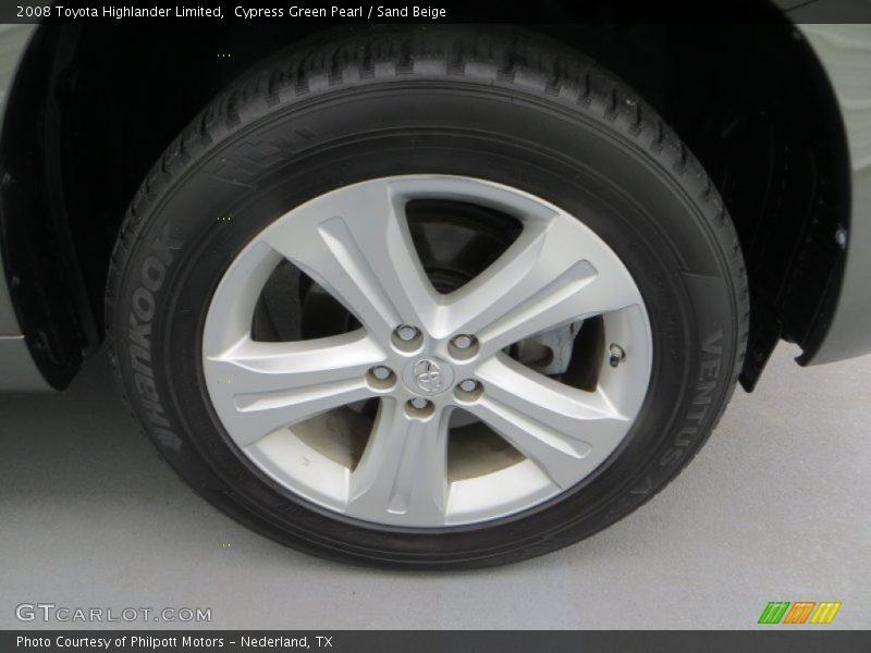 Cypress Green Pearl / Sand Beige 2008 Toyota Highlander Limited