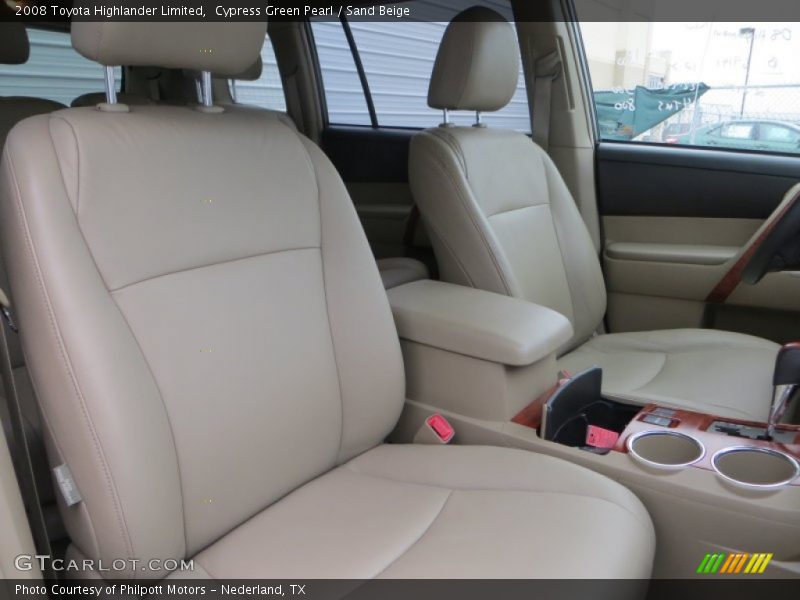 Cypress Green Pearl / Sand Beige 2008 Toyota Highlander Limited