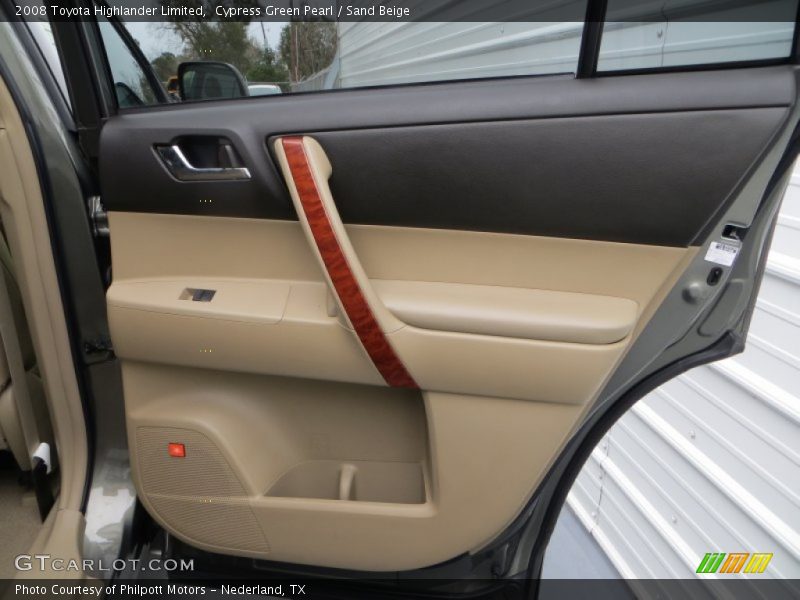 Cypress Green Pearl / Sand Beige 2008 Toyota Highlander Limited