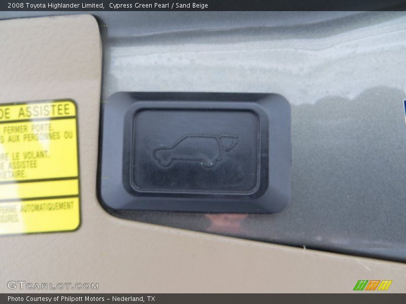 Cypress Green Pearl / Sand Beige 2008 Toyota Highlander Limited