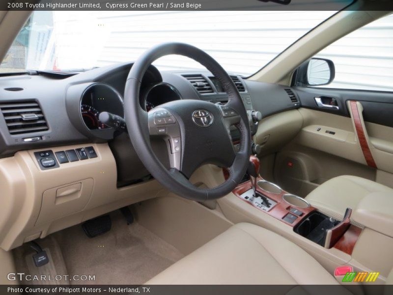 Cypress Green Pearl / Sand Beige 2008 Toyota Highlander Limited